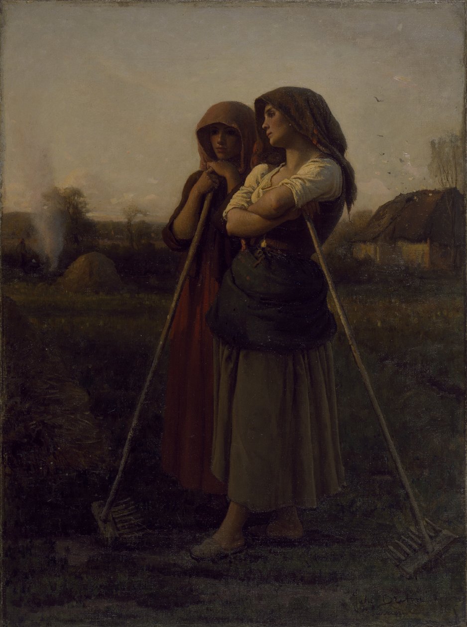 Het einde van de dag door Jules Breton