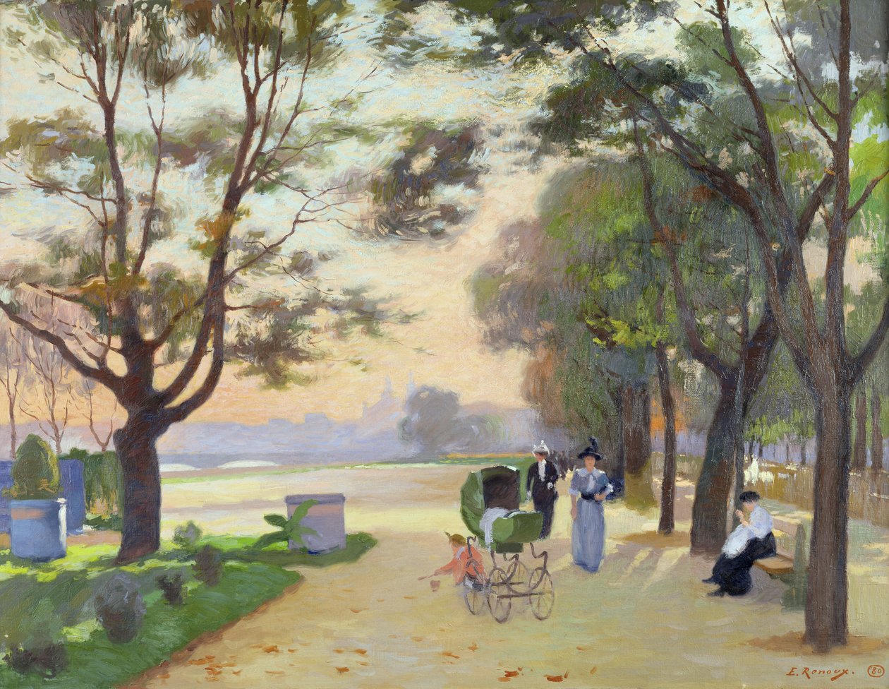 Cours-la-Reine, Parijs door Jules Ernest Renoux