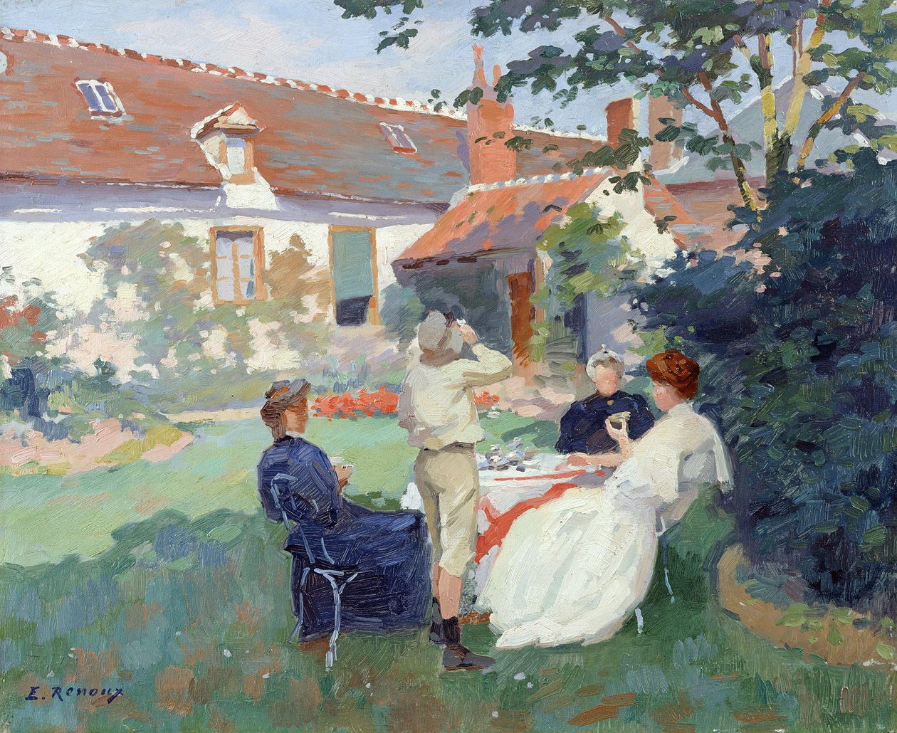 Theetijd door Jules Ernest Renoux