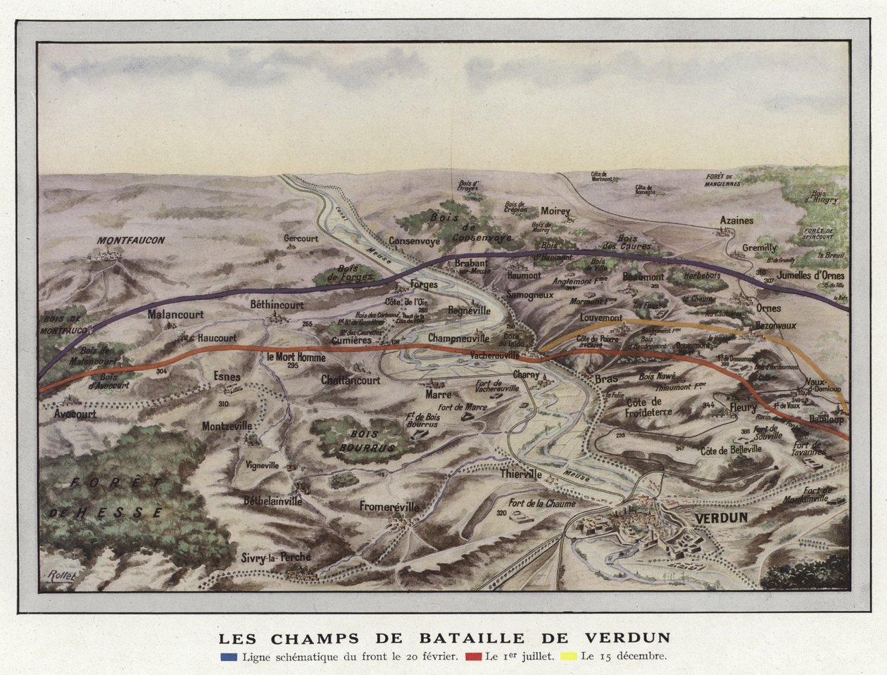 Les Champs de Bataille de Verdun door Jules Gervais Courtellemont