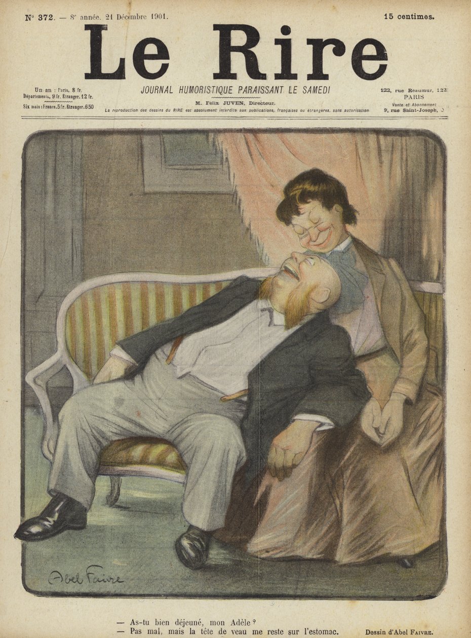 Illustratie voor Le Rire door Jules Abel Faivre