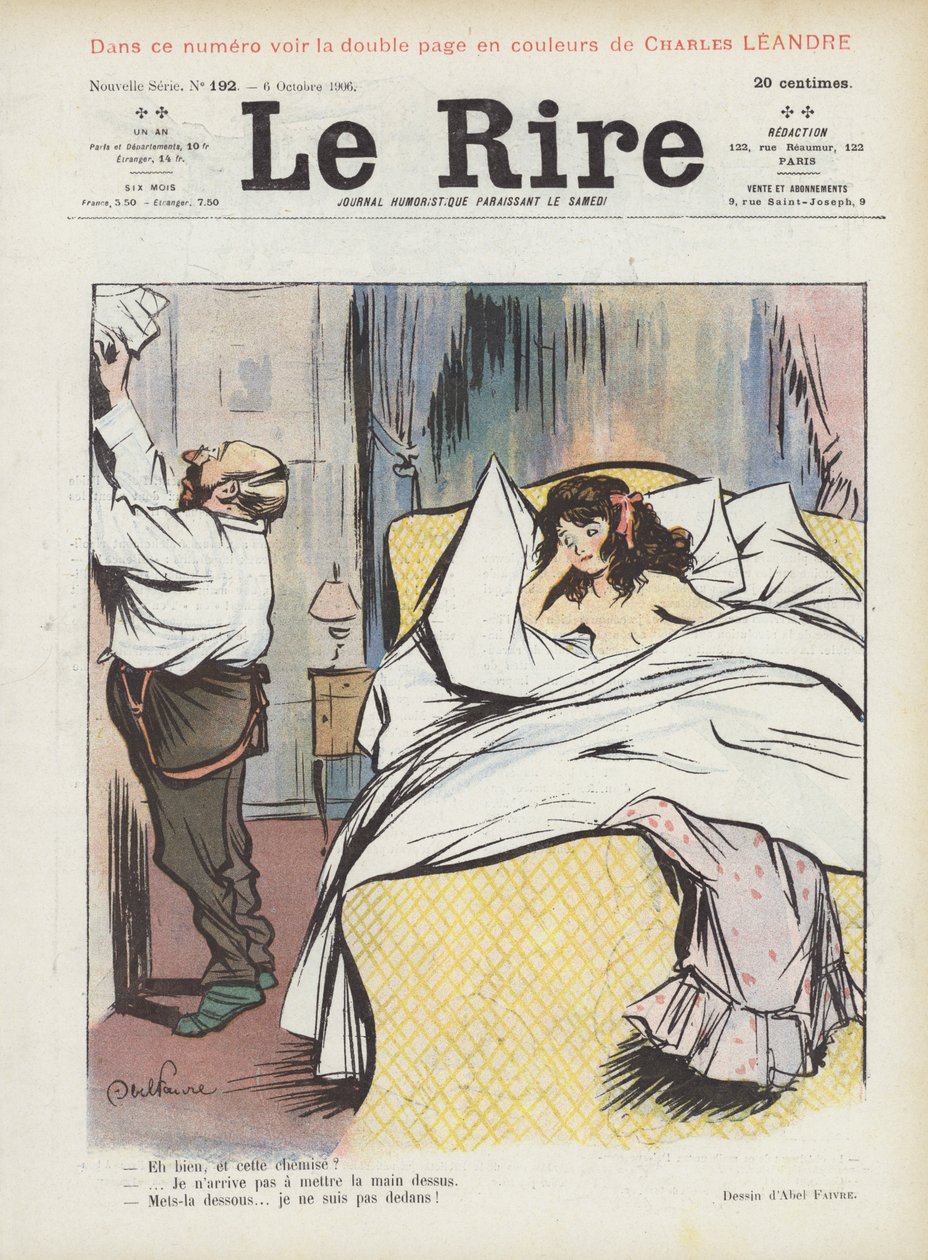 Illustratie voor Le Rire door Jules Abel Faivre