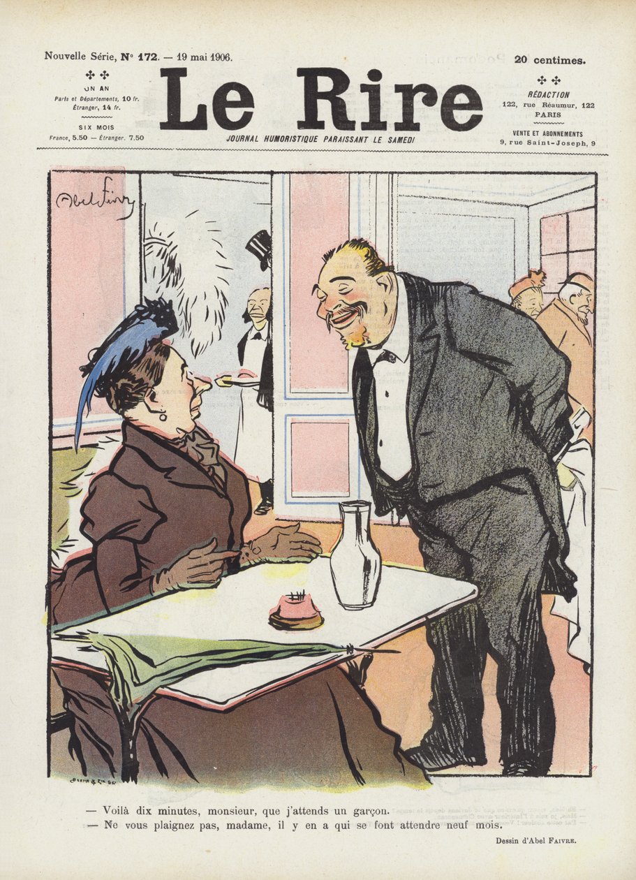 Illustratie voor Le Rire door Jules Abel Faivre