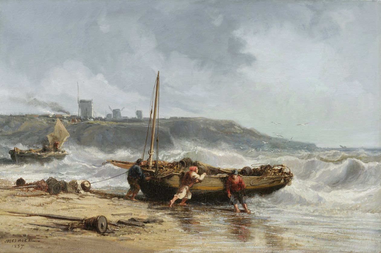 Kustscène, 1857 door Jules Achille Noel