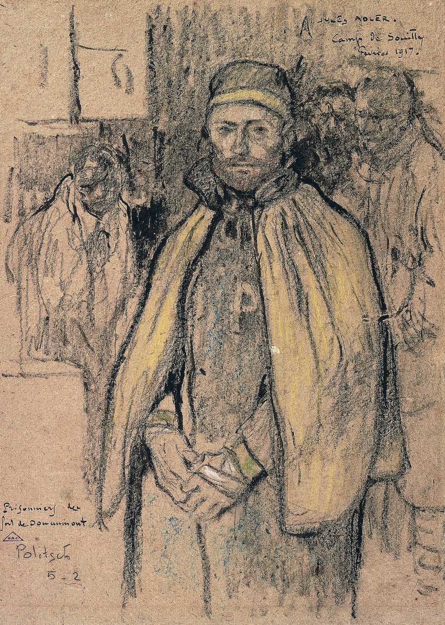 Gevangenen van Fort Douaumont door Jules Adler