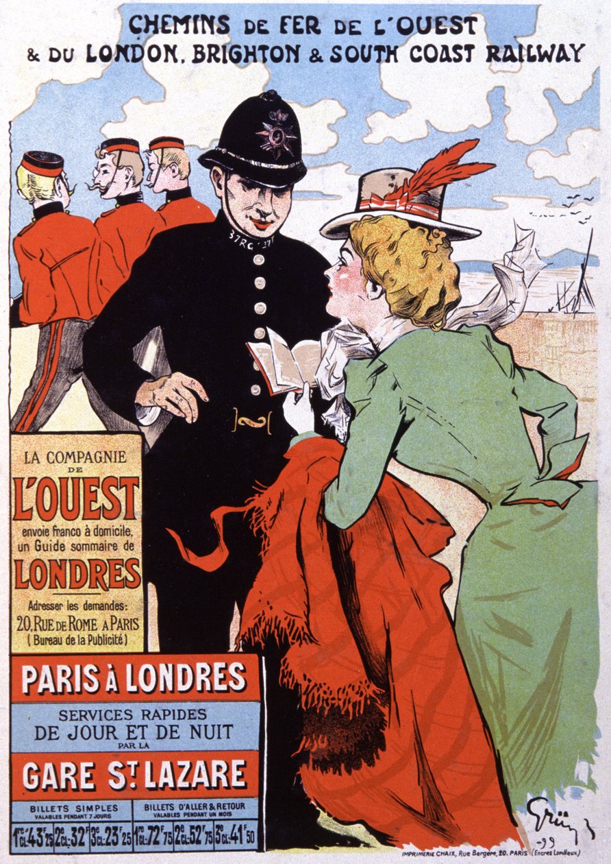 Toerisme in Engeland door Jules Alexandre Gruen or Grun