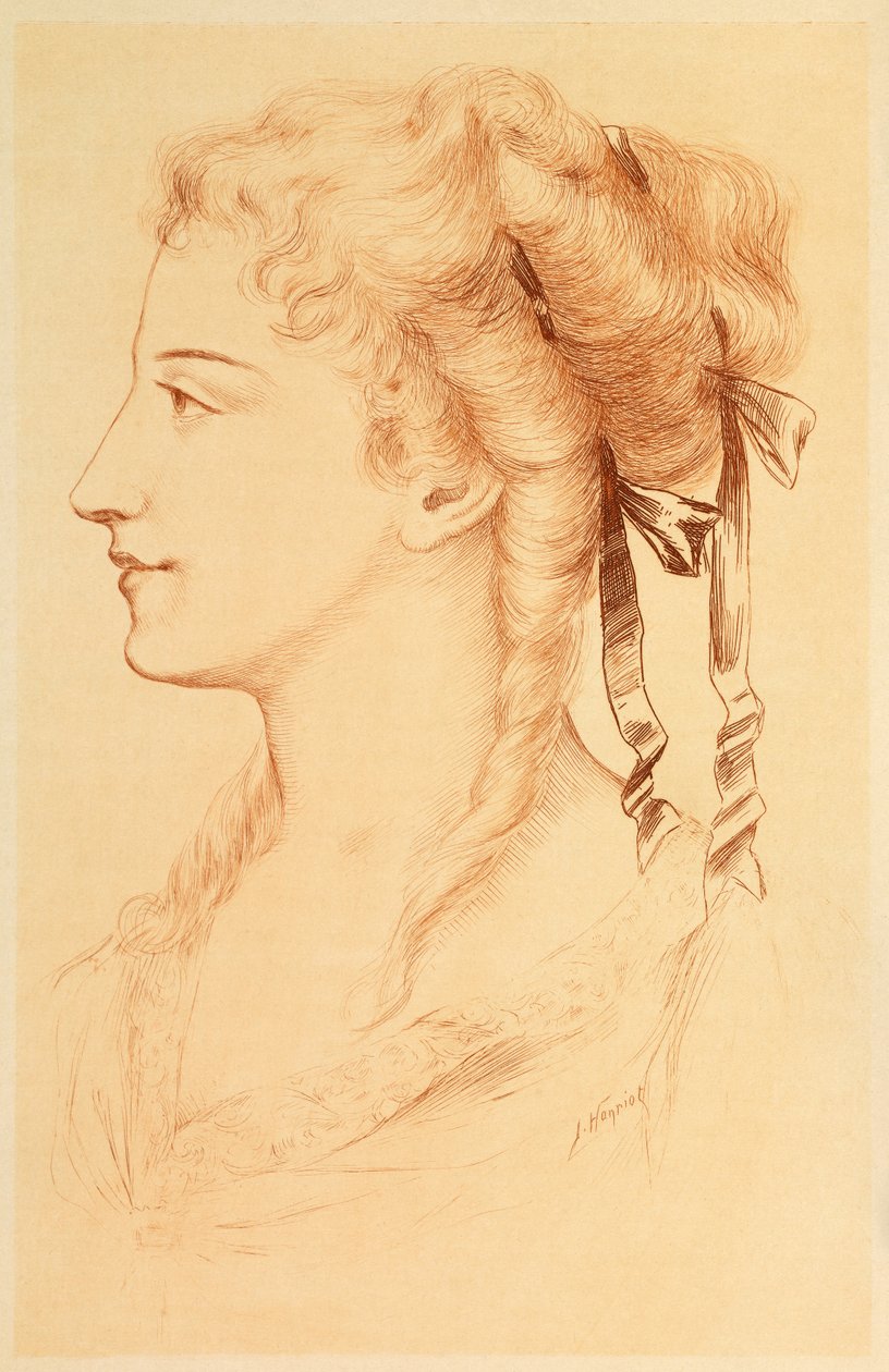 Portret van Armande Bejart door Jules Armand Hanriot