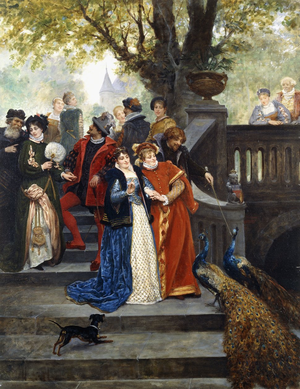 In het park door Jules Arsene Garnier