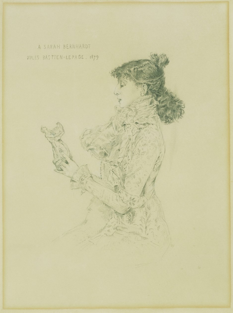 Portret van Sarah Bernhardt door Jules Bastien Lepage