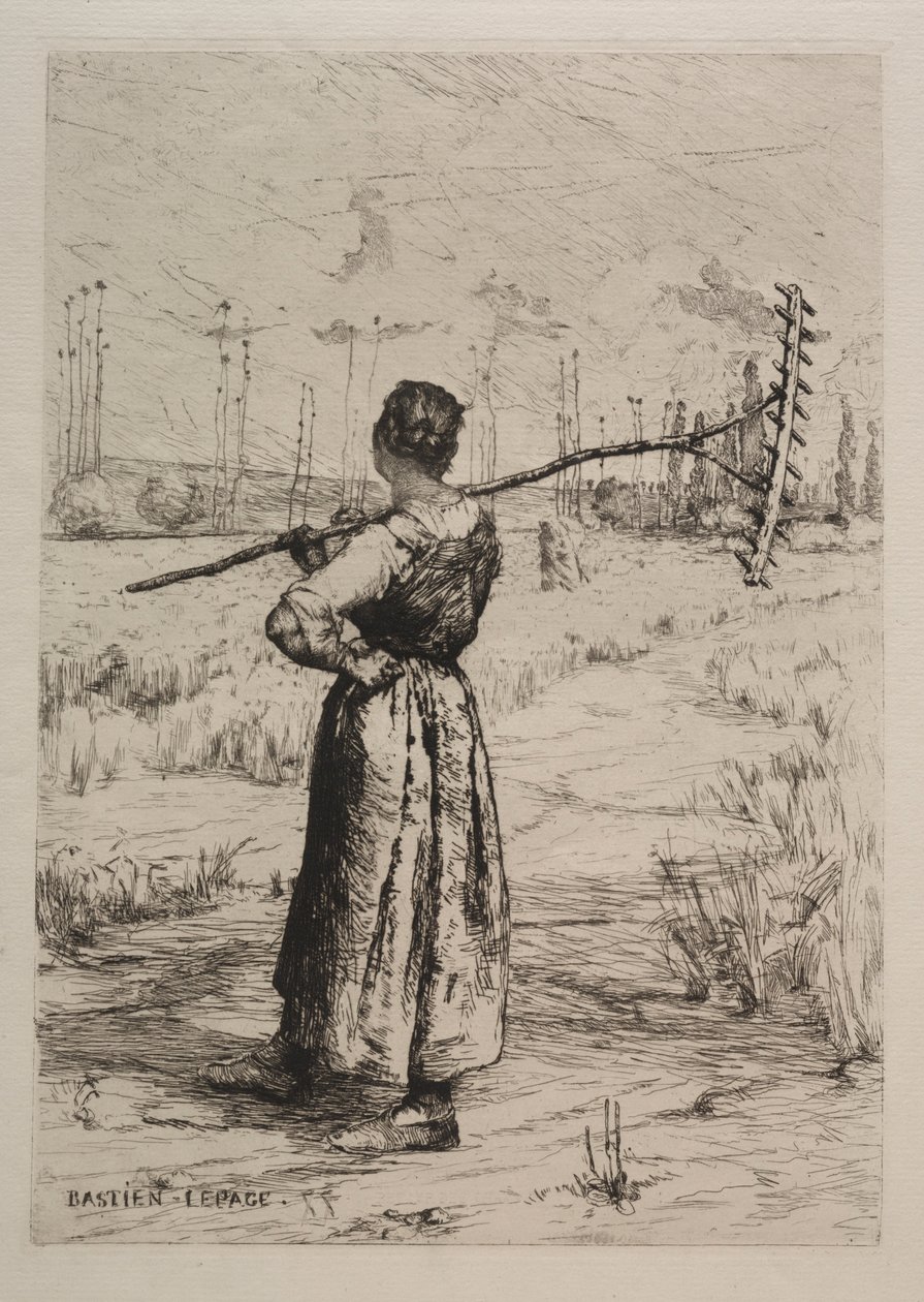 Retour des champs, 19e eeuw door Jules Bastien Lepage
