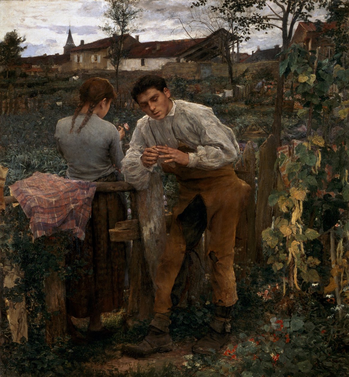 Landelijke liefde door Jules Bastien Lepage