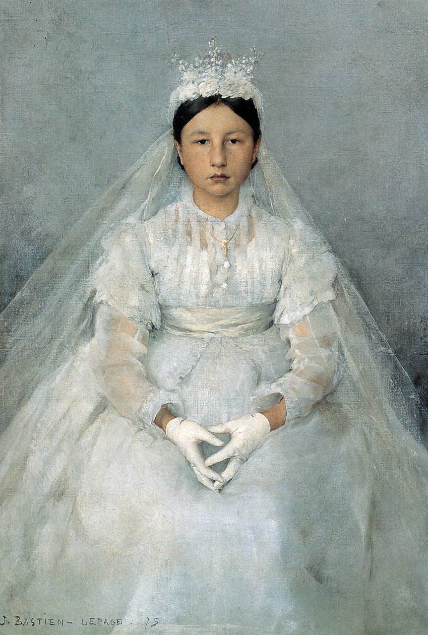 De Communicant, 1875 door Jules Bastien Lepage
