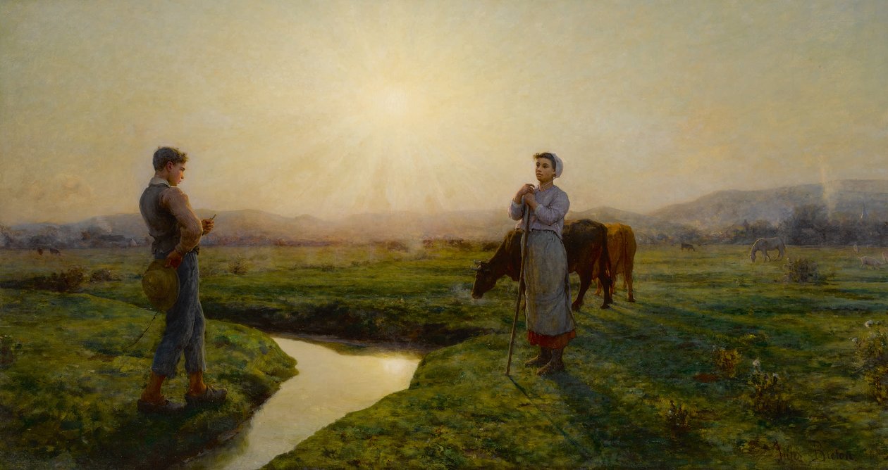 In de ochtend, 1883 door Jules Breton