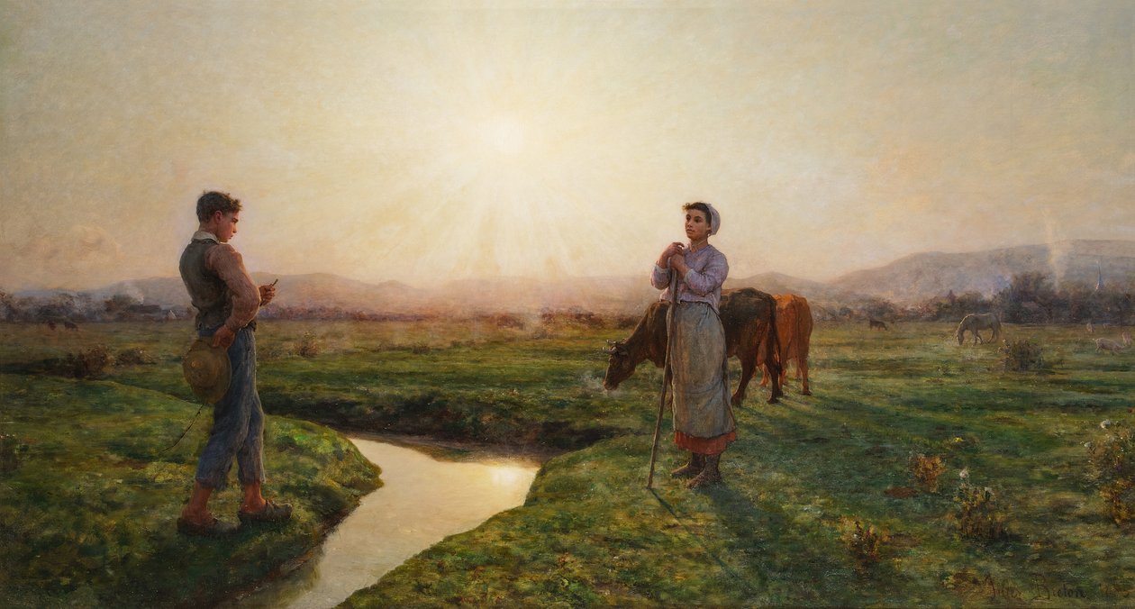 De Matin door Jules Breton