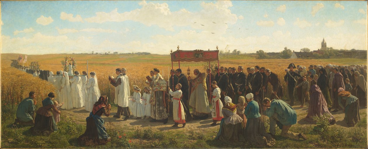 De zegening van het graan in Artois door Jules Breton