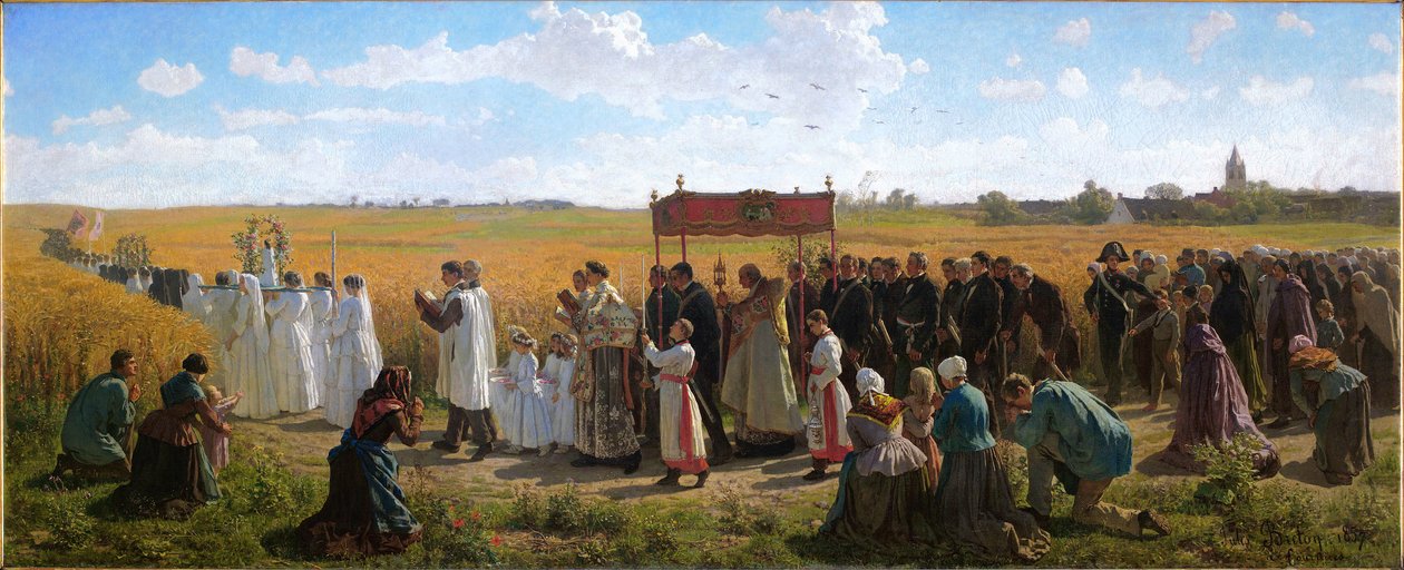 De zegening van het graan in Artois door Jules Breton