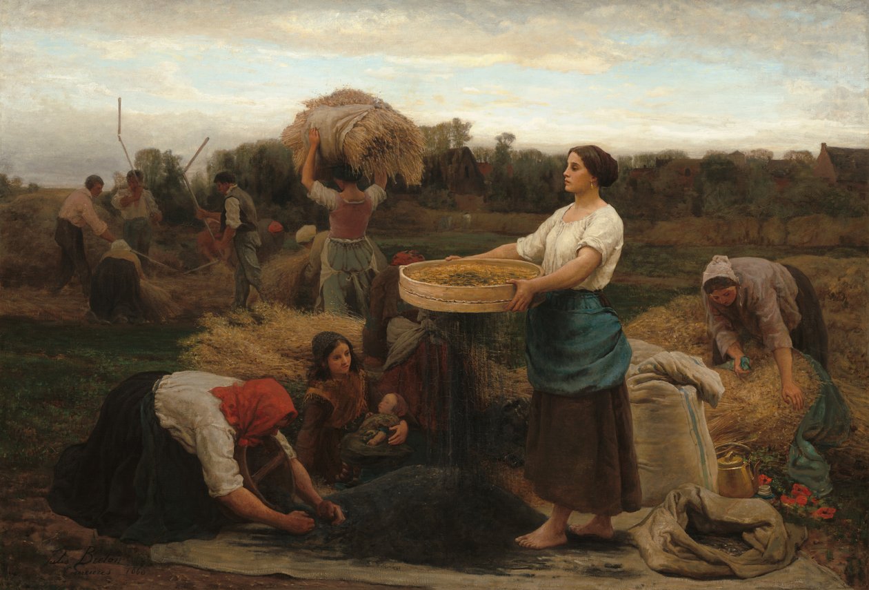 De Koolzaadoogst door Jules Breton