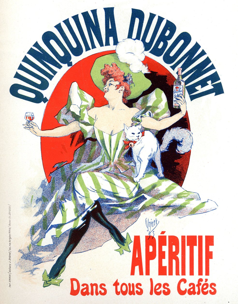 Reclame voor Quinquina Dubonnet aperitief door Jules Cheret