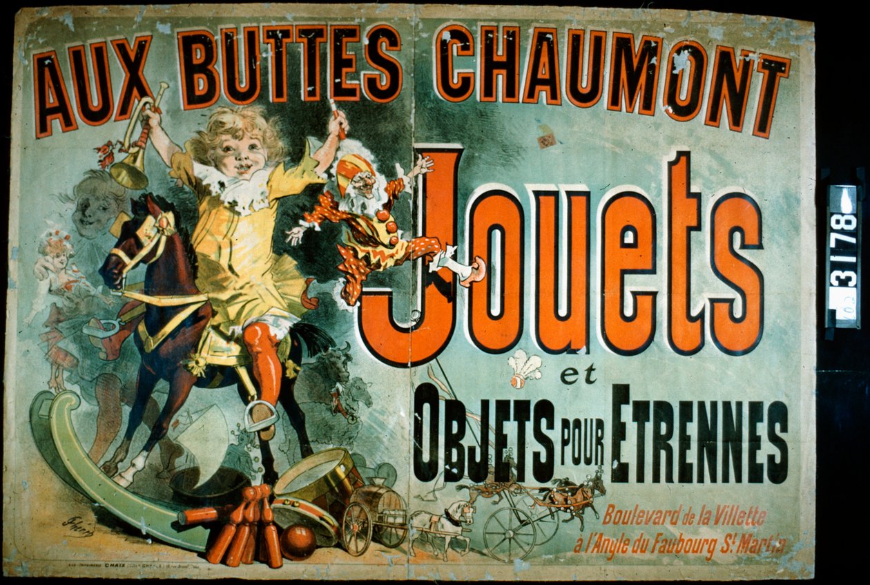 Aux Buttes Chaumont, 1885 door Jules Cheret