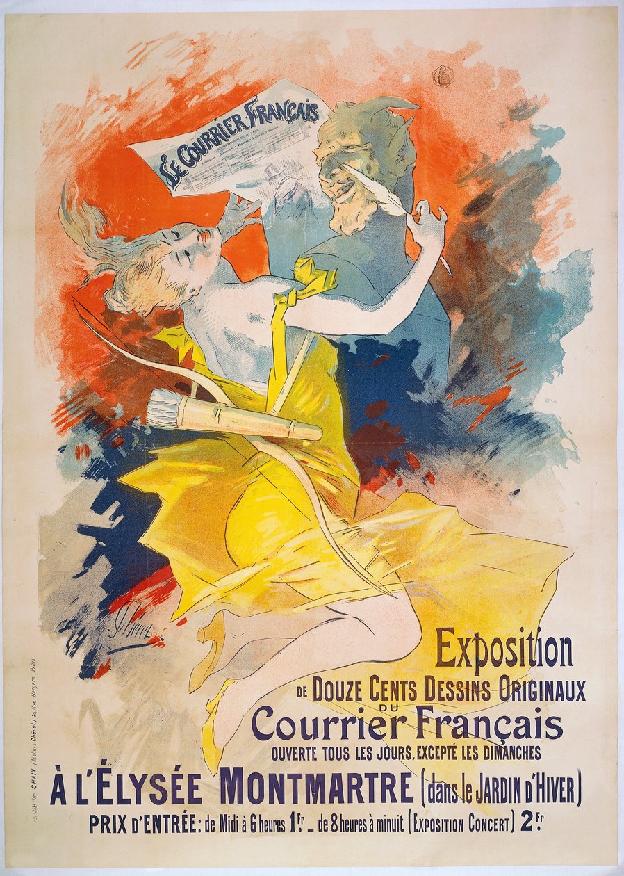 Expositie Le Courrier Francais, c.1895 door Jules Cheret