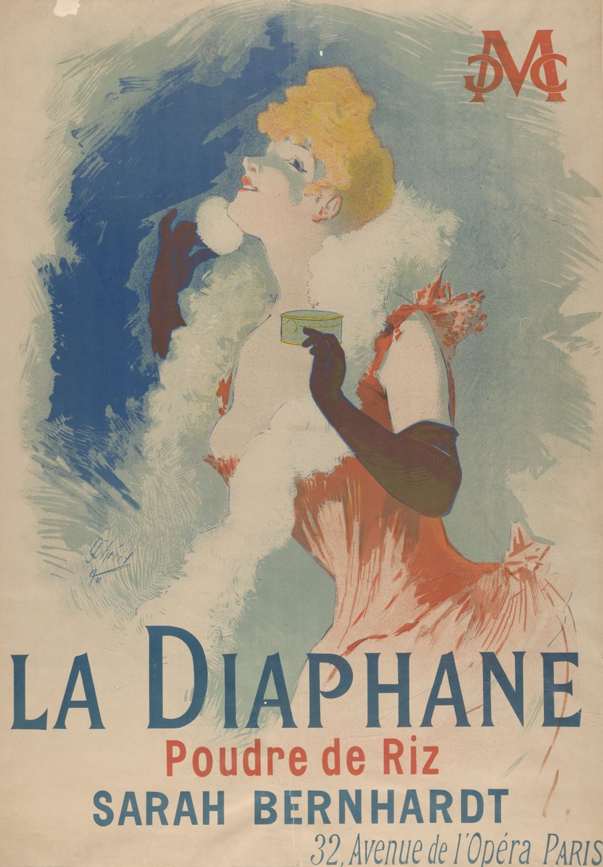 La Diaphane. Rijstpoeder, 1890 door Jules Cheret