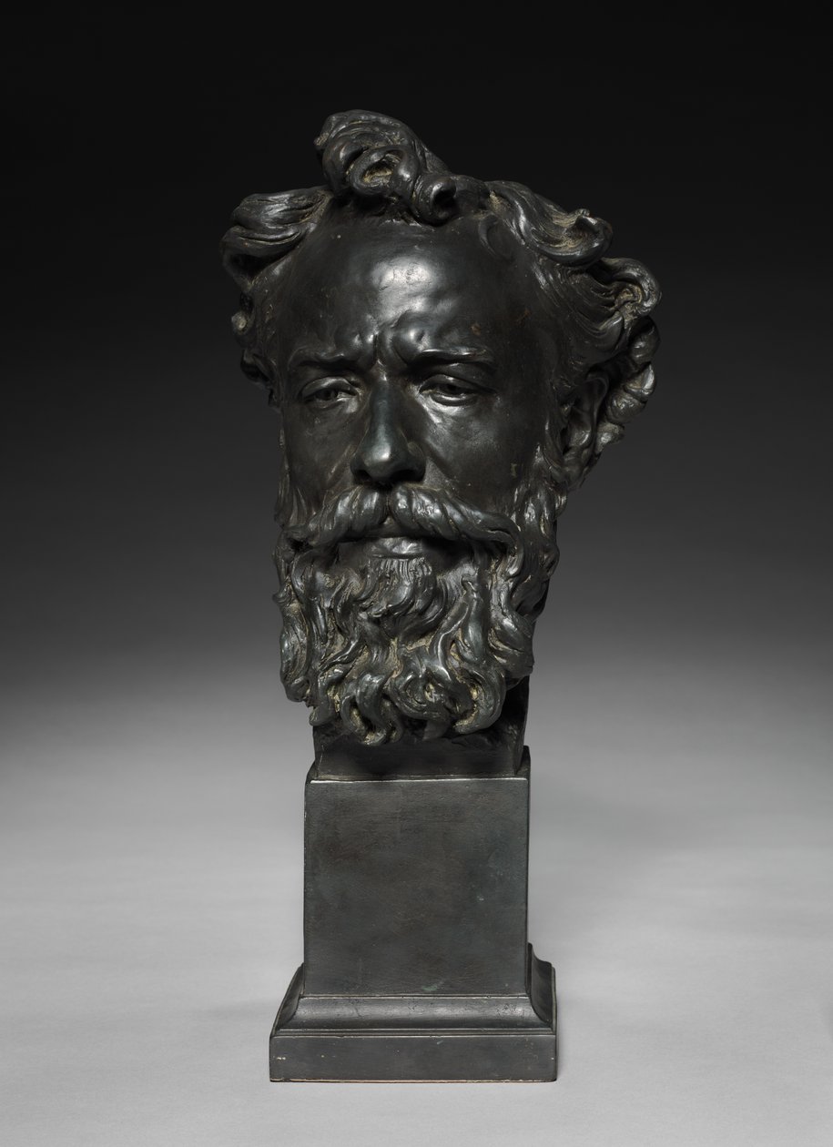 Hoofd van Alphonse Legros, ca. 1876 door Jules Dalou