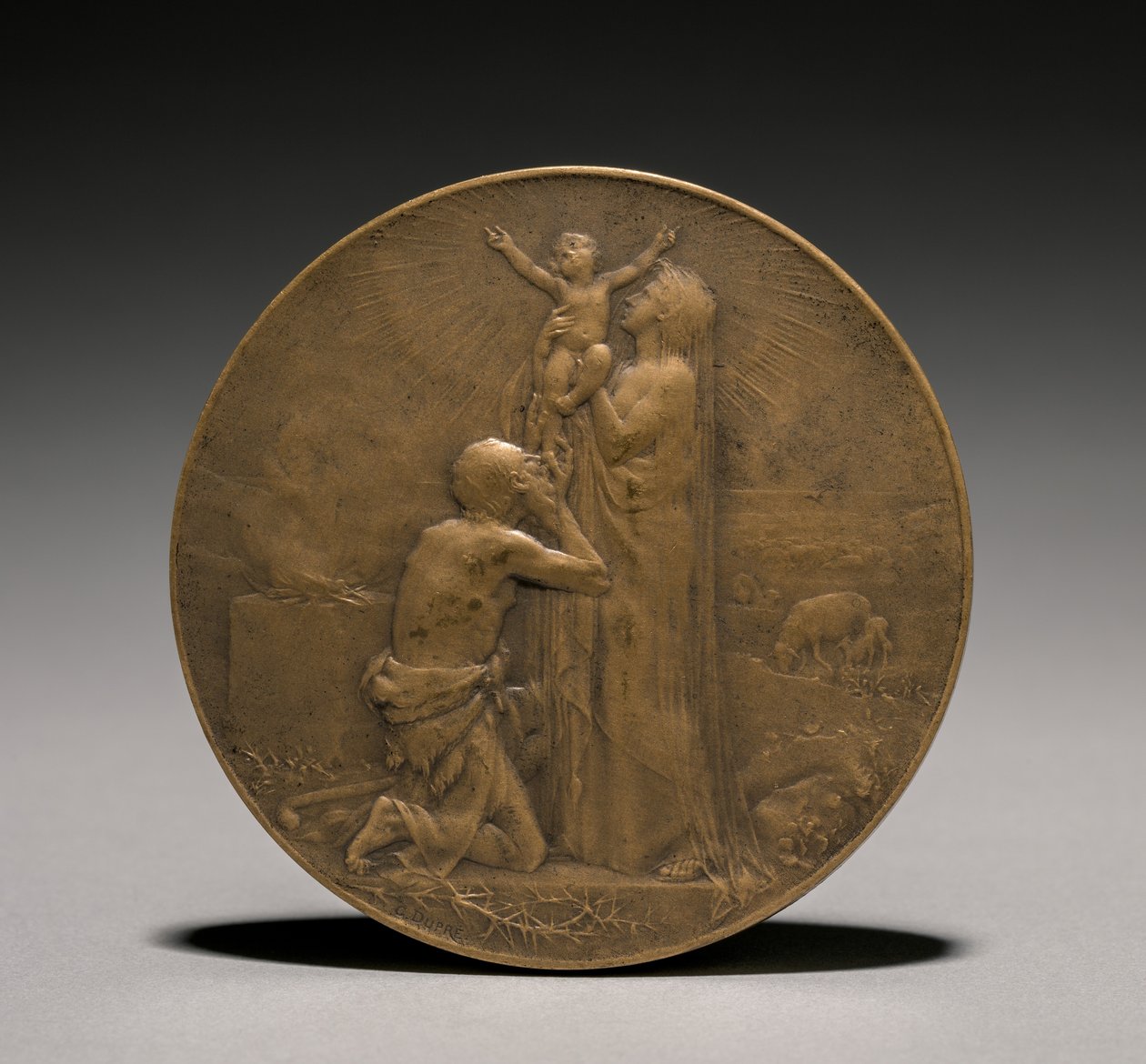 Medaille, 1800s door Jules Dupré