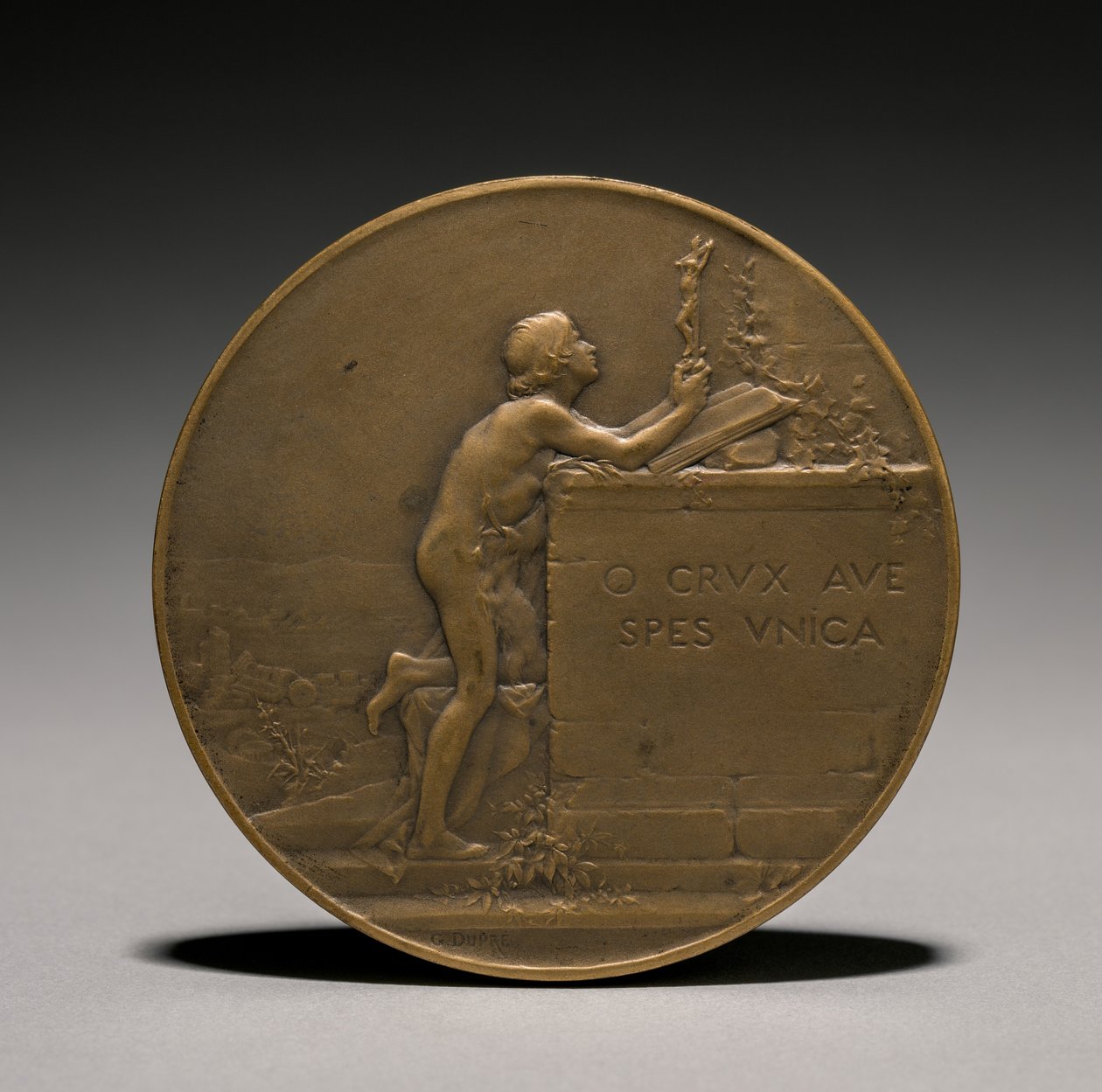 Medaille keerzijde, 1800s door Jules Dupré