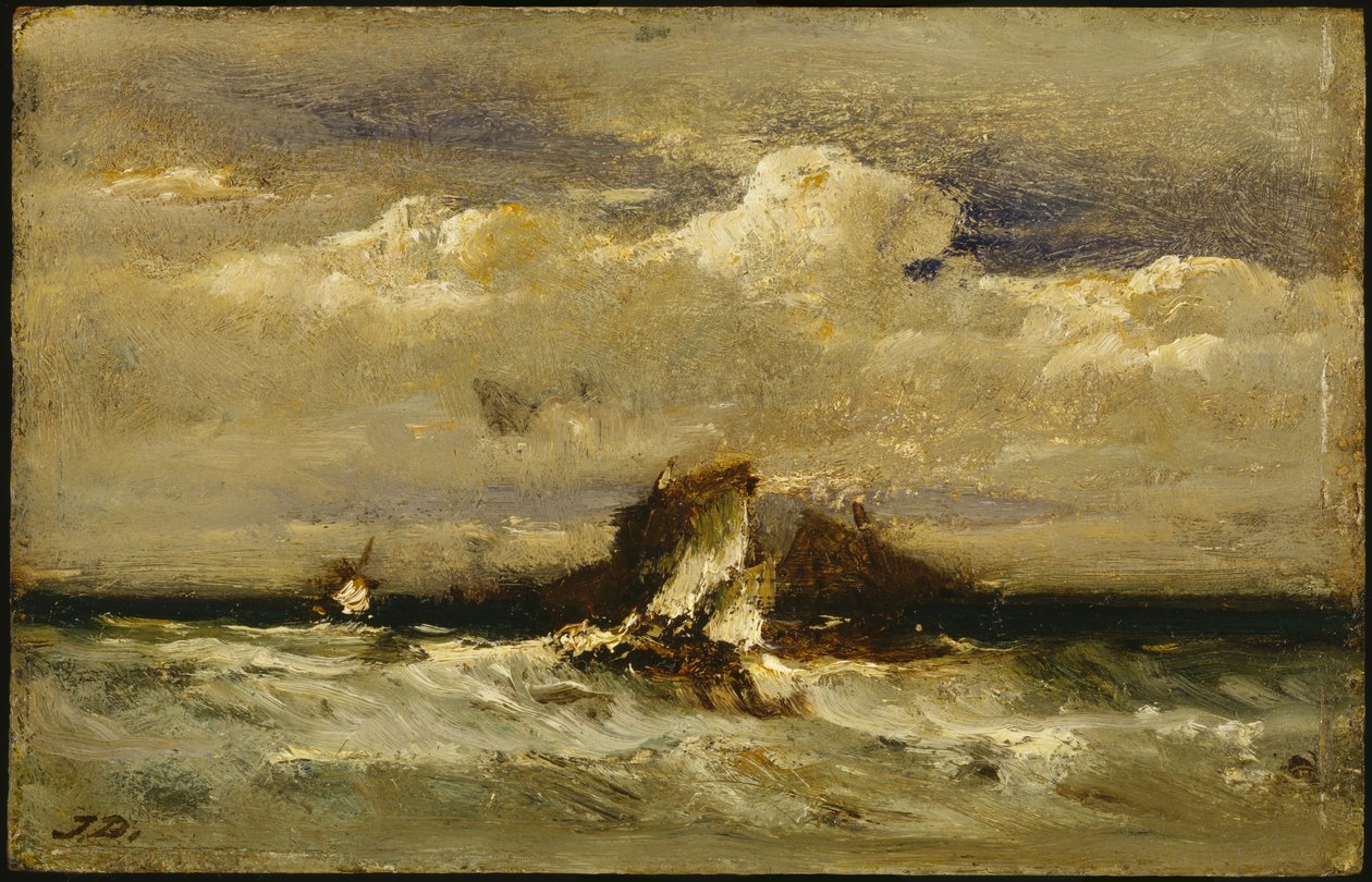 Zeegezicht, c.1868-81 door Jules Dupré
