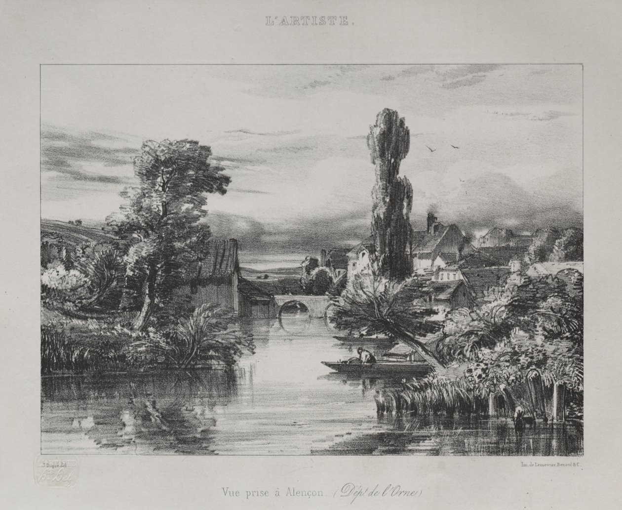Uitzicht nabij Alençon door Jules Dupré