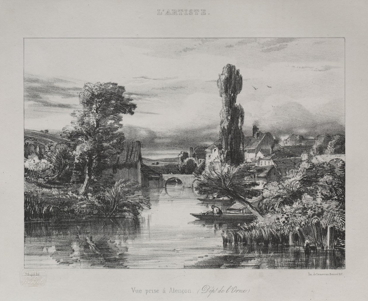 Uitzicht nabij Alençon, 1839 door Jules Dupré