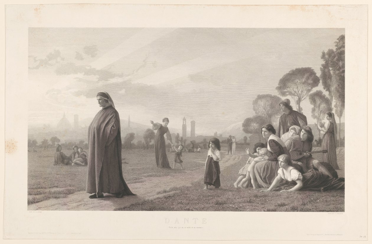 Dante, naar J.L. Gérôme door Jules Gabriel Levasseur
