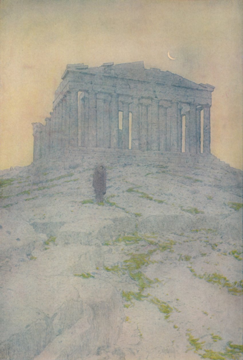 Het Parthenon in Athene, 1913 door Jules Guerin