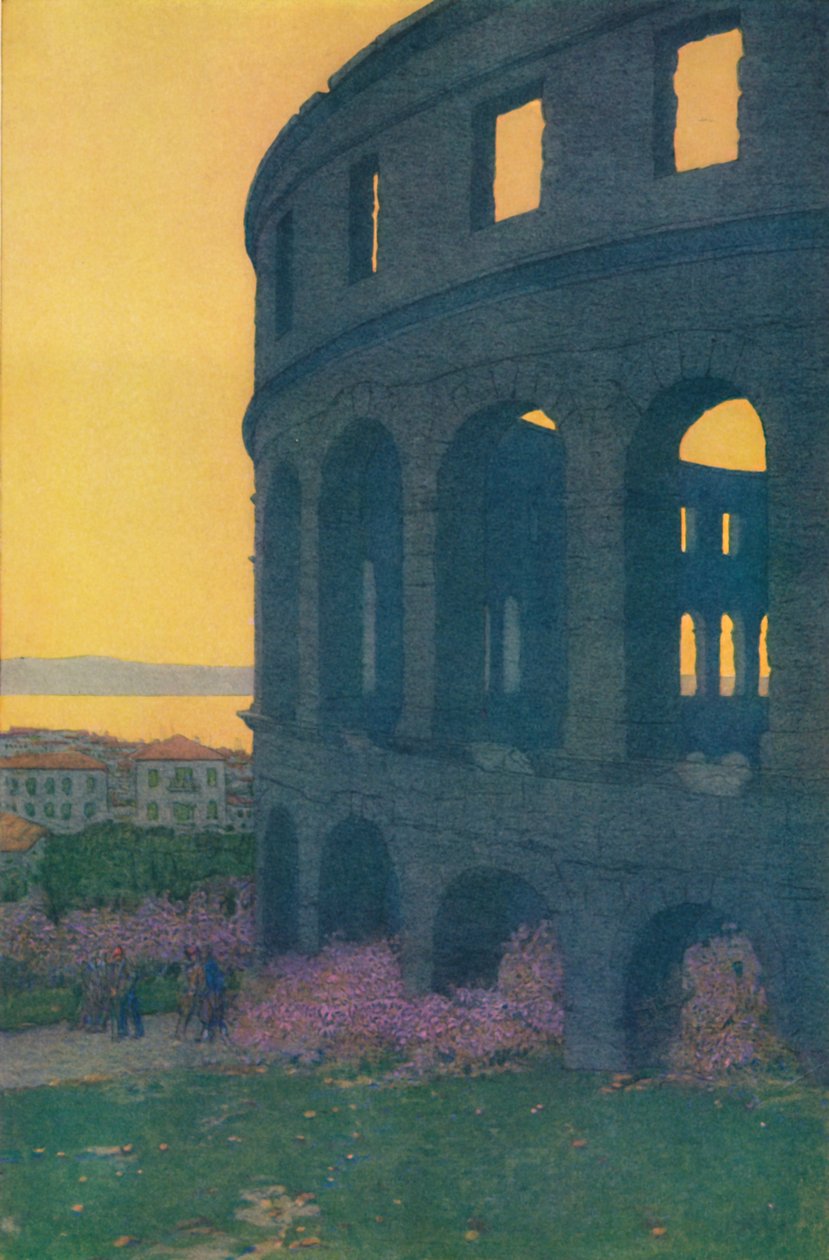 Het Romeinse Amfitheater in Pola, 1913 door Jules Guerin