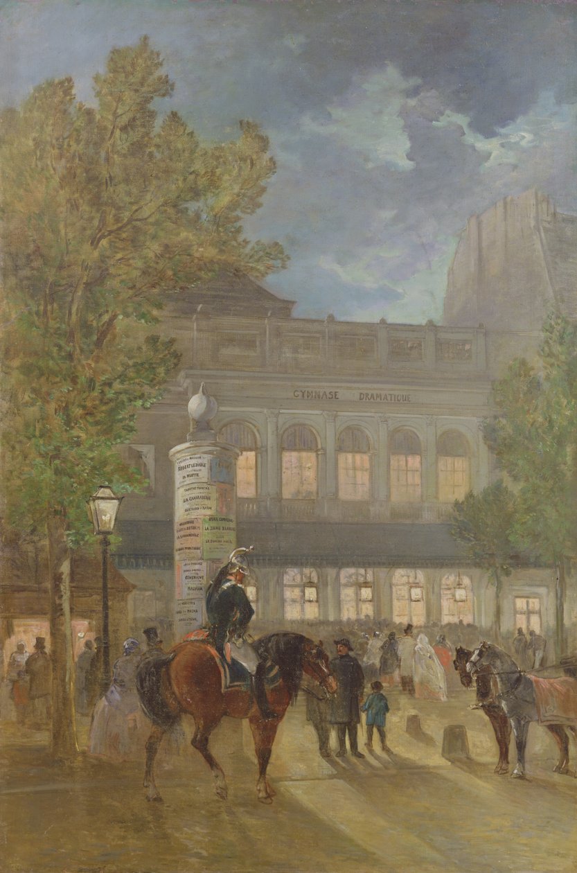 Het Theater Gymnase, avond door Jules Hereau