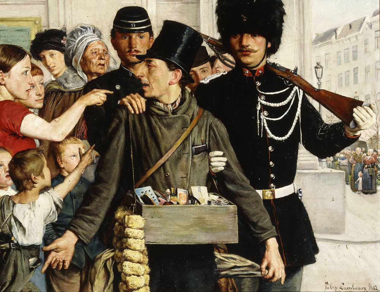 De Arrestatie, 1882 door Jules Lambeaux