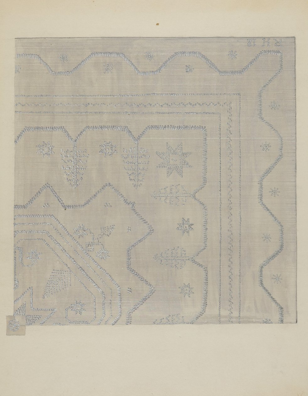 Kaarsenlont Sprei Geweven, ca. 1936 door Jules Lefevere
