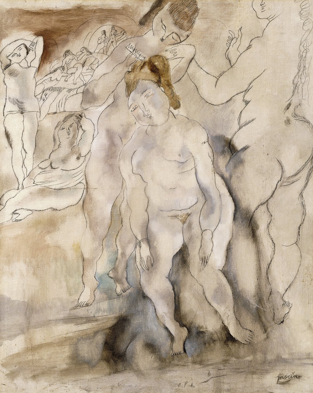 La Coiffure door Jules Pascin