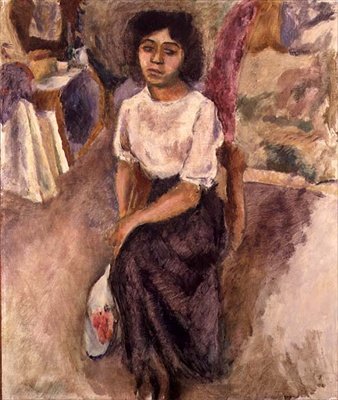 Zittende vrouw, c.1915 door Jules Pascin