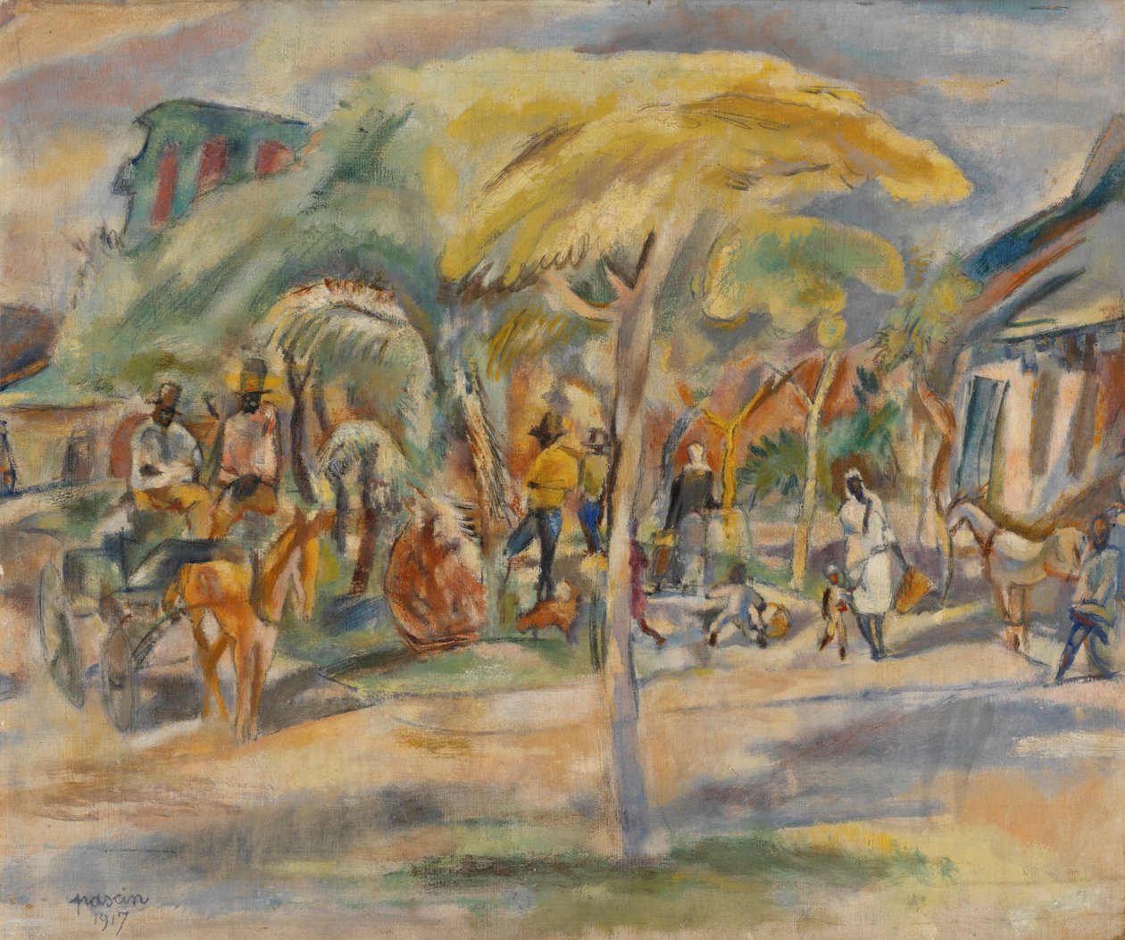 Zuidelijk landschap, 1917 door Jules Pascin