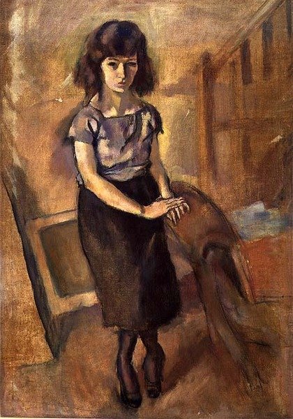 Staande jonge vrouw, c.1920 door Jules Pascin