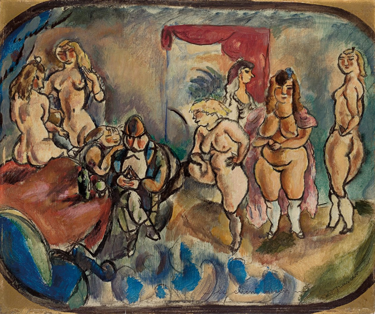 De Onbesliste Klant, 1916 door Jules Pascin