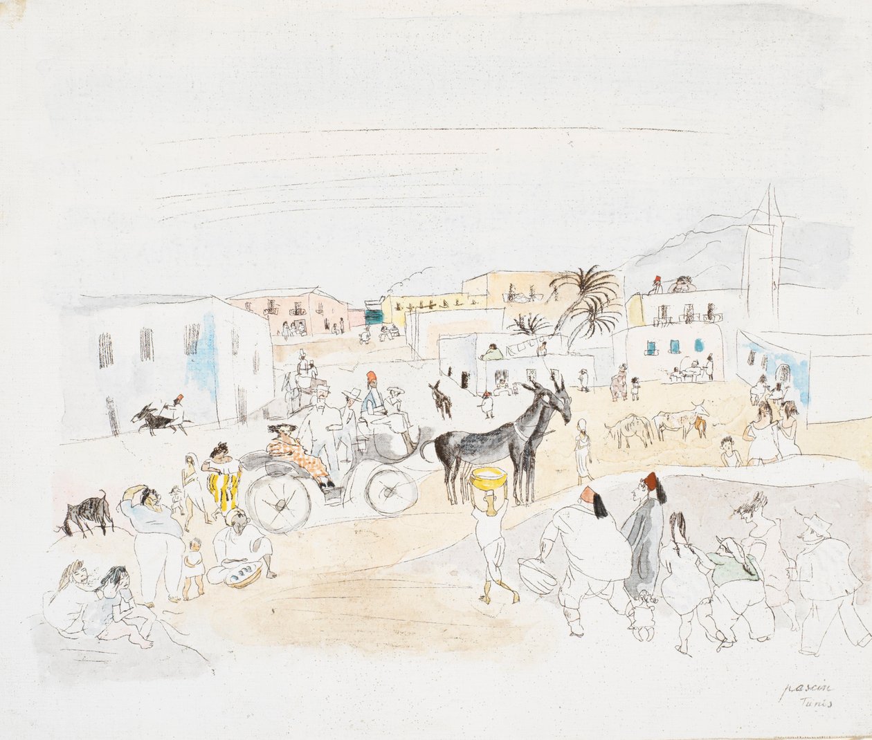 Tunis door Jules Pascin