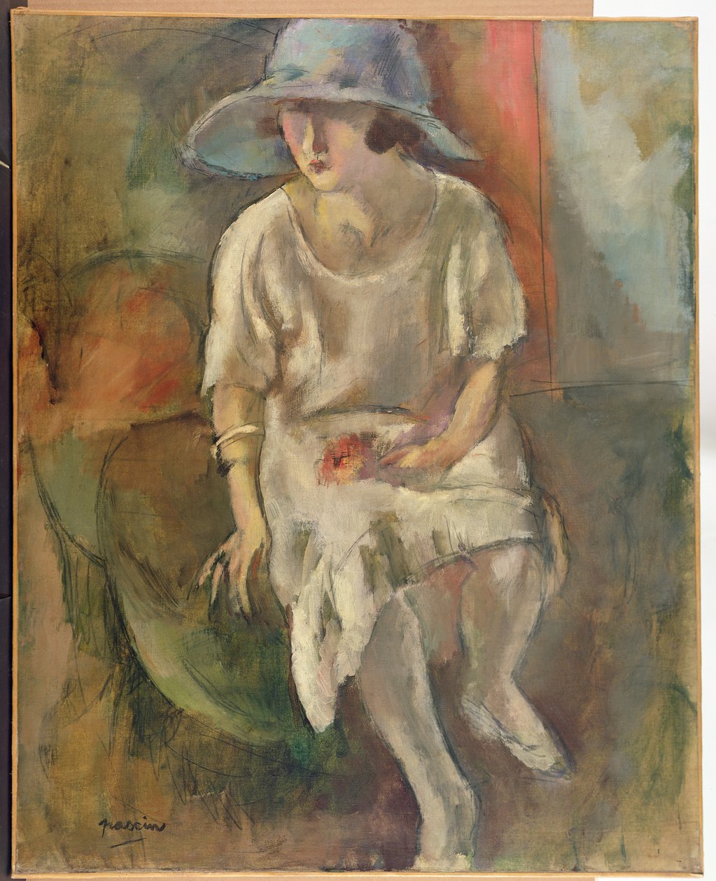 Vrouw met een Hoed, ca. 1920 door Jules Pascin