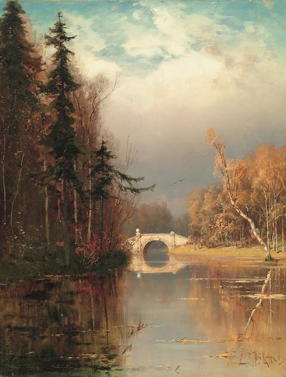 Park in de herfst, 1893 door Juli Julievich Klever