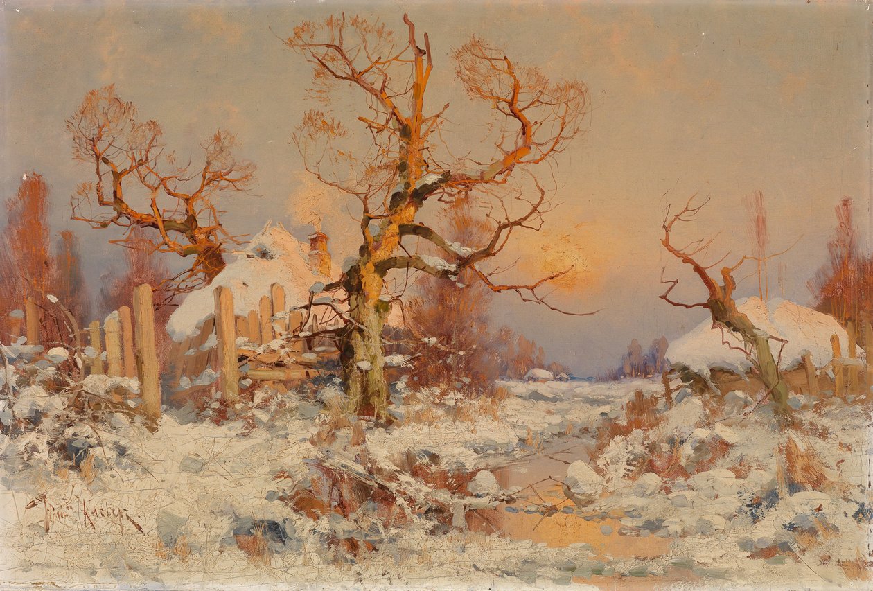 Winterlandschap in de Avondzon door Juli Julievich Klever