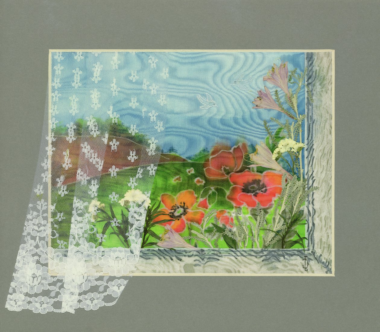 Klaprozen in een Landschap door Julia Gibson