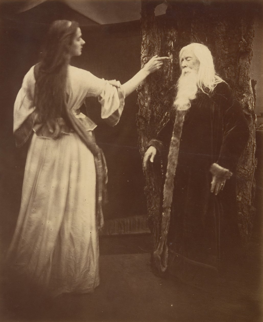 Vivien en Merlin door Julia Margaret Cameron