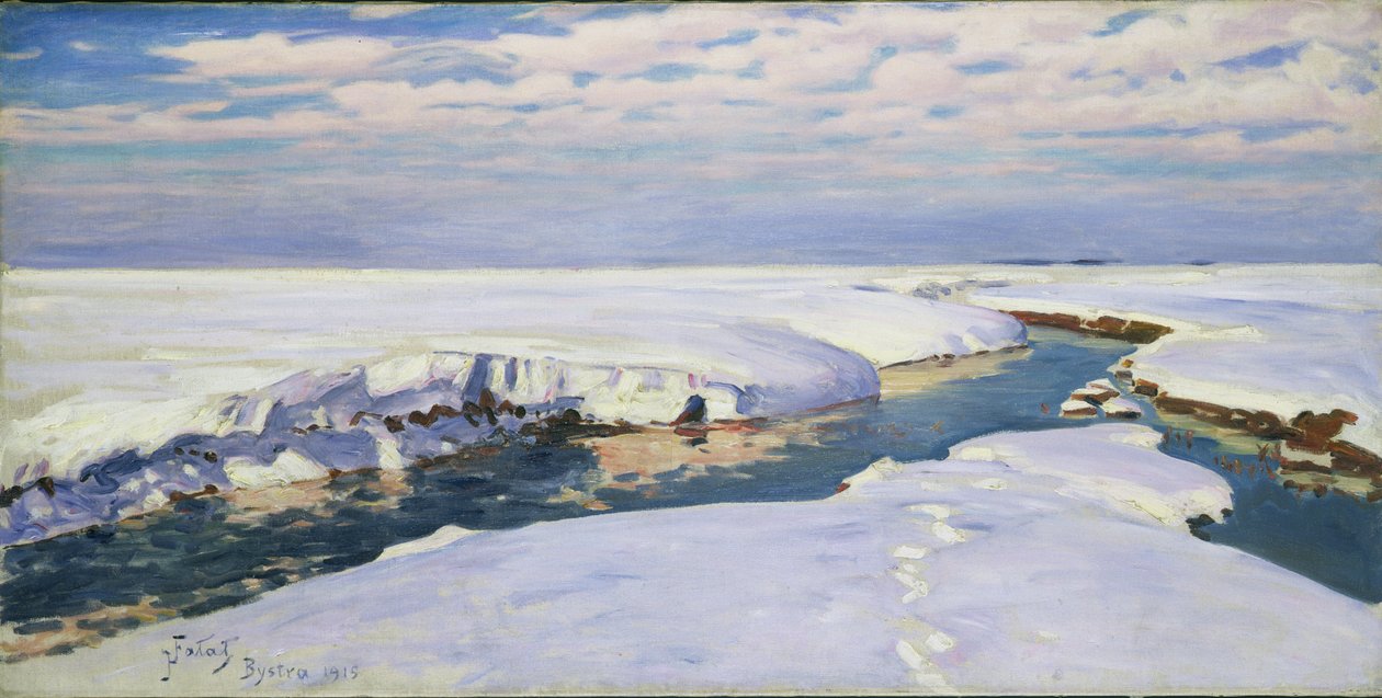 Winterlandschap, 1915 door Julian Falat