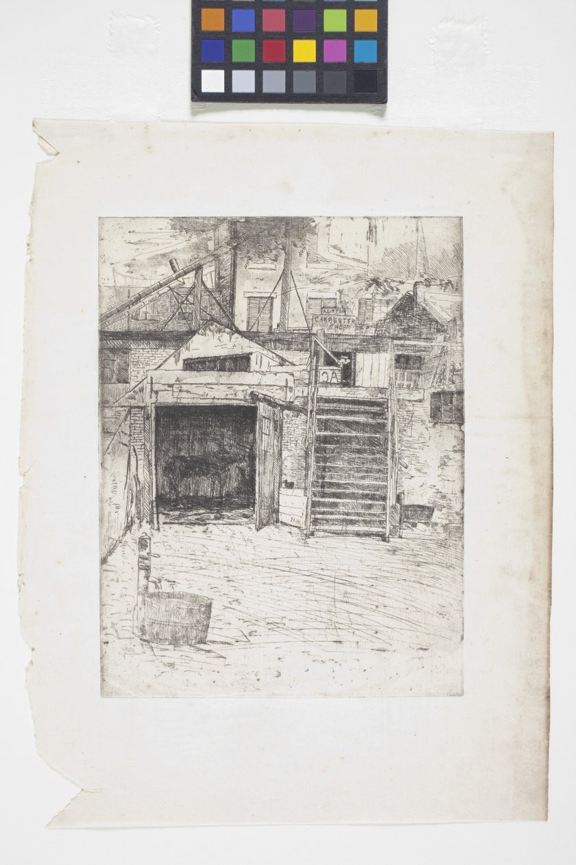 De timmermanswerkplaats door Julian Alden Weir